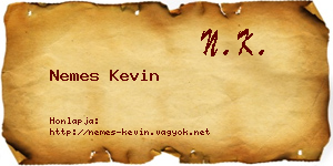 Nemes Kevin névjegykártya